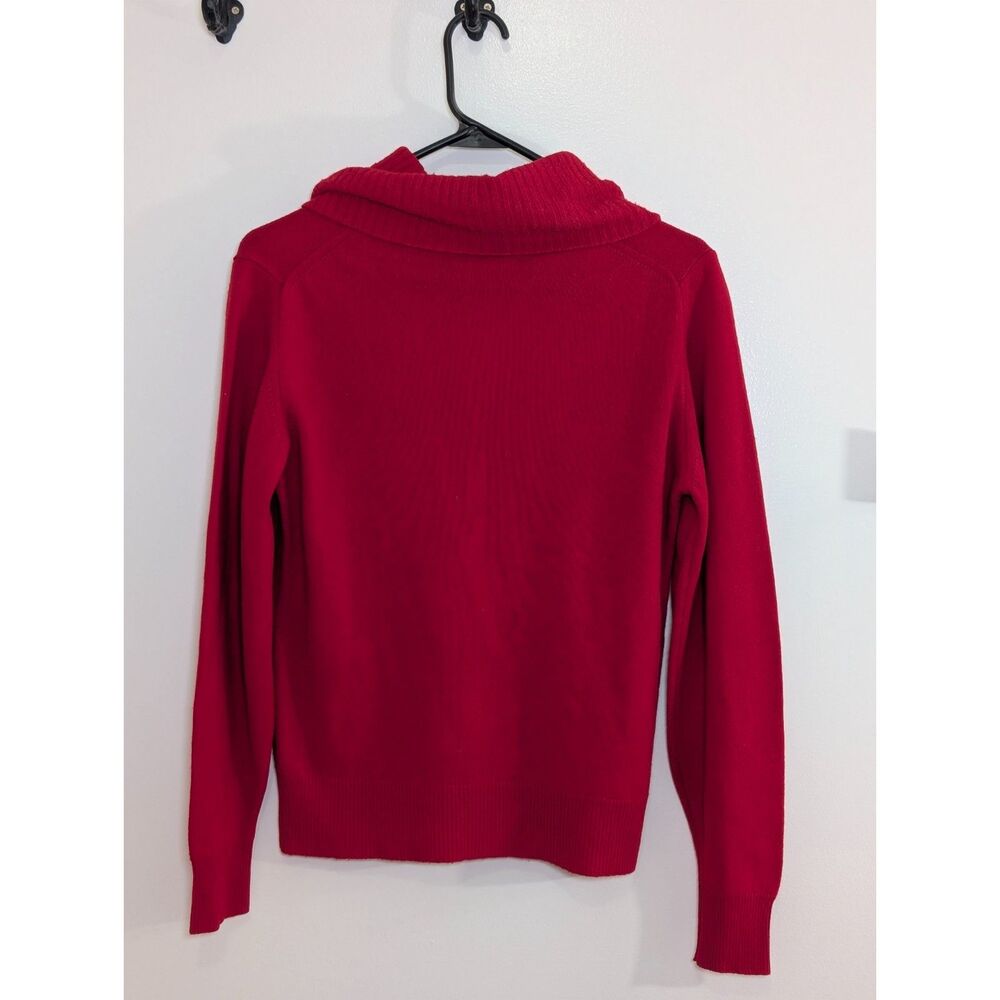 Vintage Jacques de Loux Chili Red Cashmere Sweater | Poetcore Quiet Luxury S/M - Picture 10 of 12